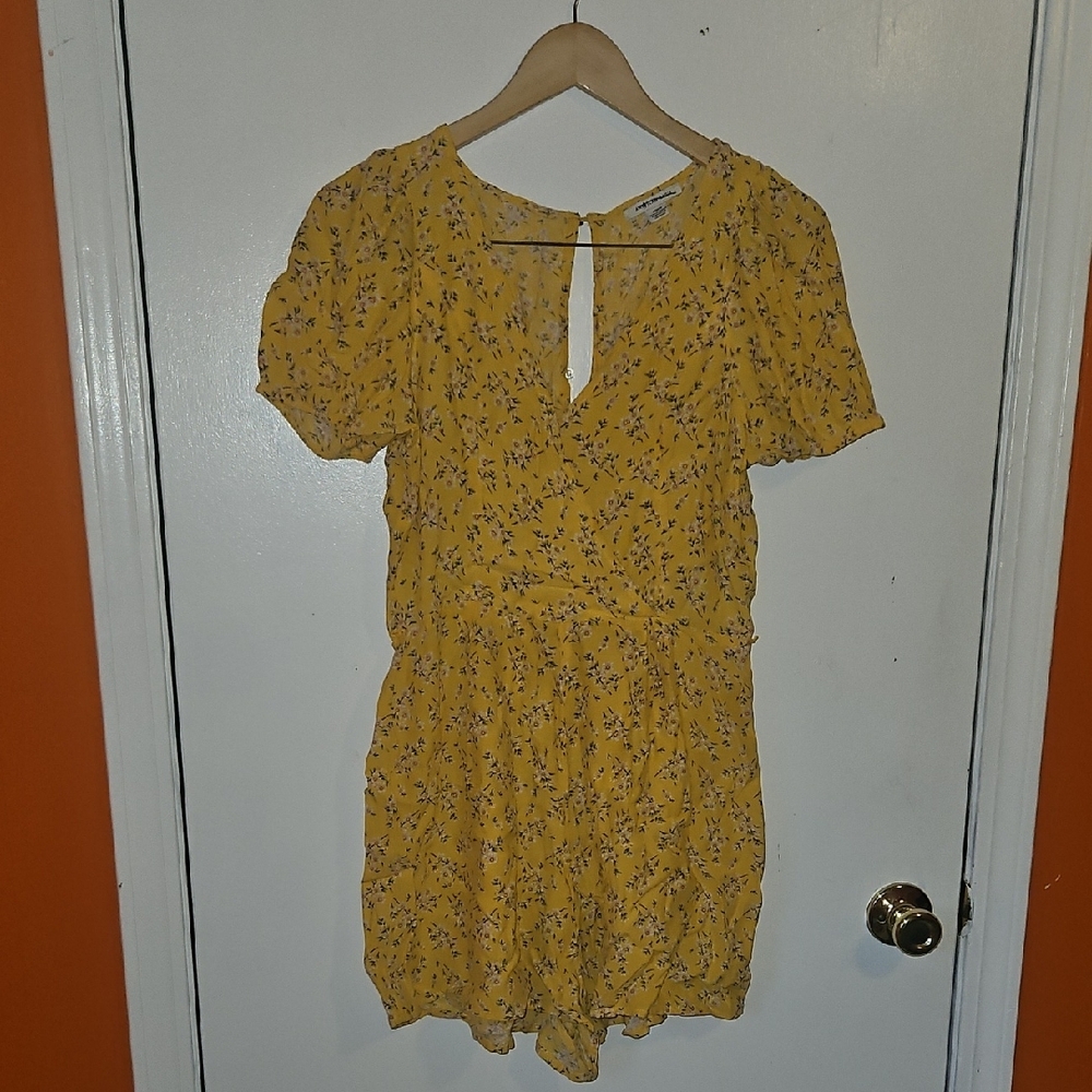 Yellow Floral Romper